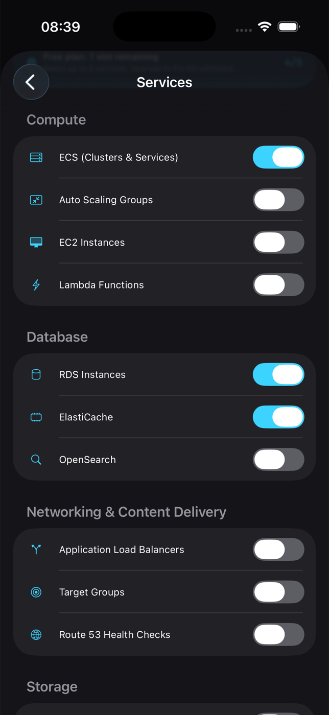 Services Selection